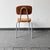 Wood Mid-Century Aluminium Chair with Orange Fabric For Sale - Image 7 of 18