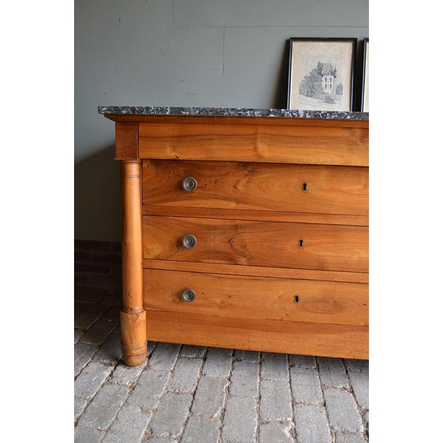 Antique Walnut Chest of Drawers with Marble Top For Sale - Image 3 of 10