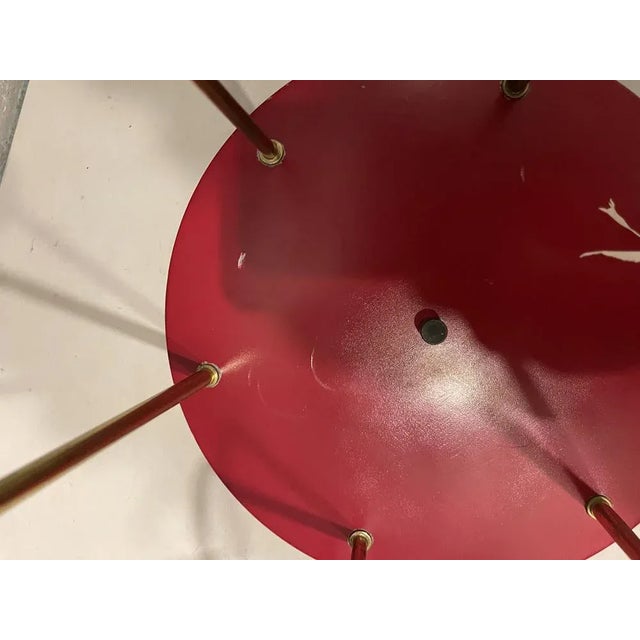 Metal Red Brass Pendant Light from Stilnovo, 1950s For Sale - Image 7 of 10