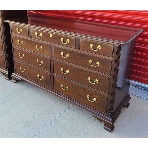 Stickley Cherry Wood 60" Wide Dresser Made in 1985 Chairish