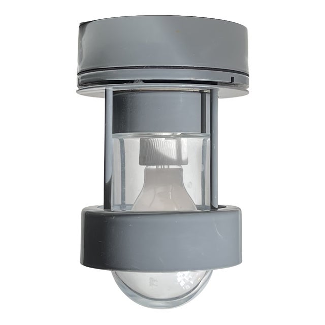 Louis Poulsen Grey Minimalist Wall or Ceiling Lamp for Outdoors or Bathroom, Danish Design by Jens Møller Jensen For Sale