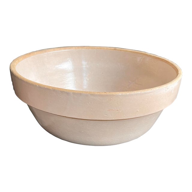 1930s French Stoneware Shoulder Bowl For Sale