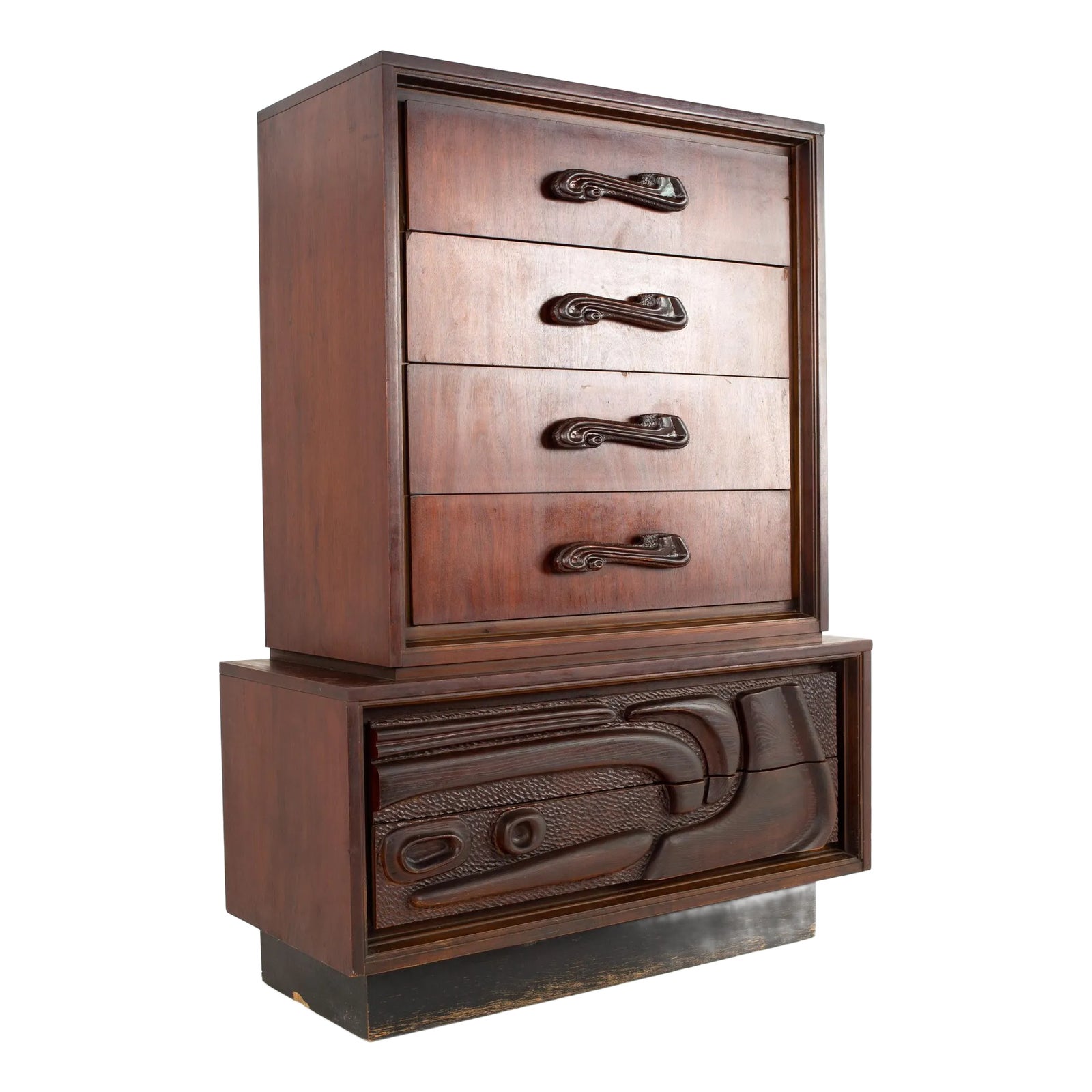 Witco Style Pulaski Oceanic Brutalist Mid Century Pedestal Base 6 ...