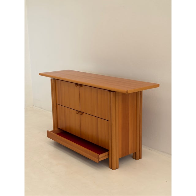 Brown Vintage Sideboard in Walnut, 1980s For Sale - Image 8 of 14