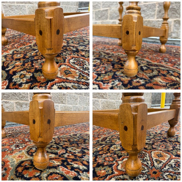 1980s Ethan Allen Circa 1776 Colonial Solid Maple Octagonal Side Table (18-8006) For Sale - Image 9 of 12