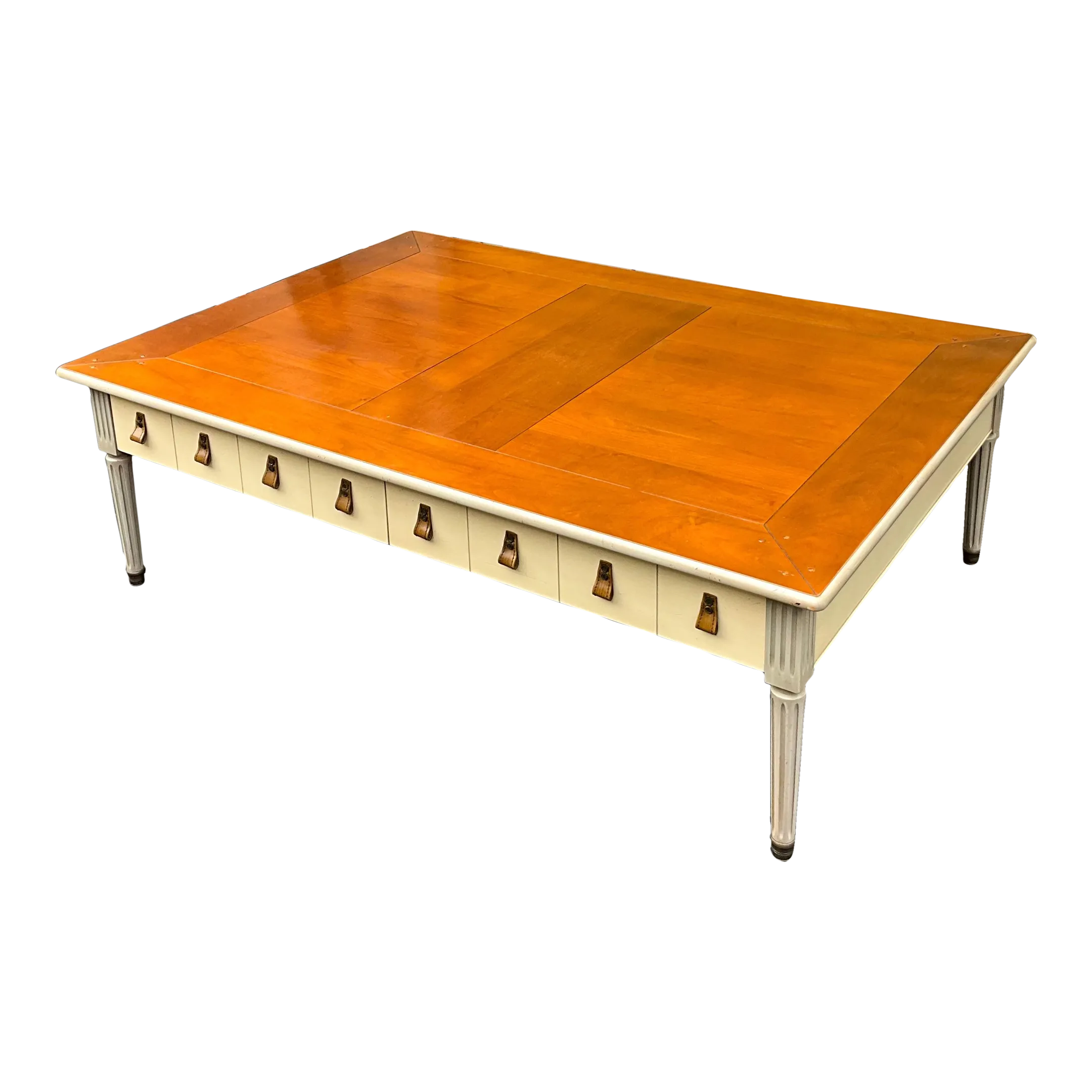 20th-C. French Grange Gray Painted Swedish Modern Style Coffee