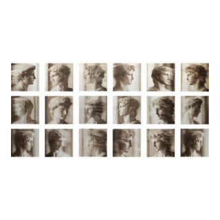 Set of 18 Blurred Antique Profiles — Archival Prints of Restored Antique Photographs For Sale