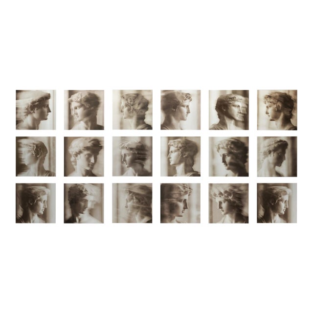 Set of 18 Blurred Antique Profiles — Archival Prints of Restored Antique Photographs For Sale