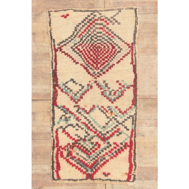Vintage Azilal Moroccan Rug, 03'10 X 07'05 For Sale - Image 10 of 10