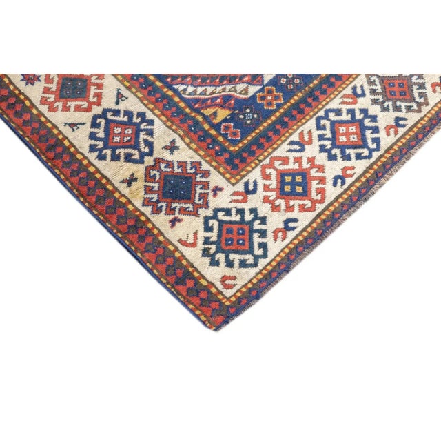 Textile Antique Kazak Rug 3'4'' x 6'2'' For Sale - Image 7 of 12