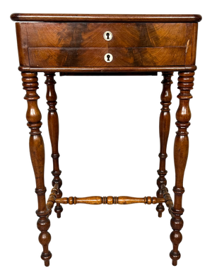 Antique Dutch Sewing Table in Mahogany, 1880s