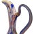 Art Deco Murano Fratelli Toso Antique Millefiori Flower Mosaic Italian Art Glass Footed Cabinet Pitcher Vase For Sale - Image 3 of 7