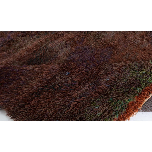 Mid-Century Modern Doris Leslie Blau Vintage Swedish Rya Rug For Sale - Image 3 of 9
