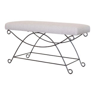 Panoplie Iron Loop Bench, Brown Stripe For Sale