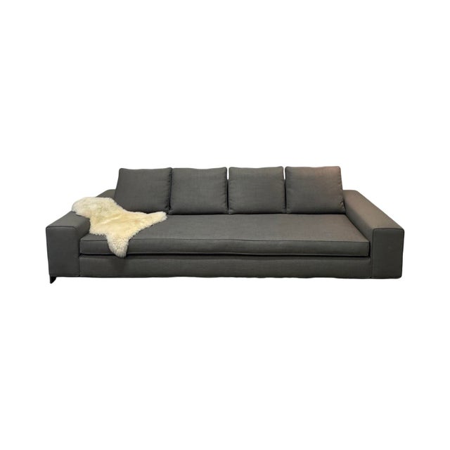 Modern 2011 Minotti Williams Large Grey 117” Sofa by Rodolfo Dordoni For Sale - Image 3 of 6