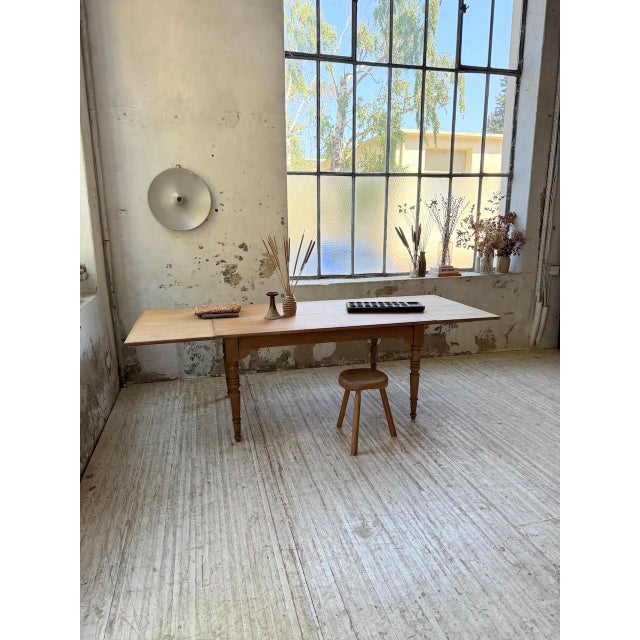 Extendable Farmhouse Table in Walnut, 1950s For Sale - Image 6 of 18
