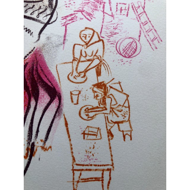 Modern William Gropper, Women, Dishes, Shtetl Americana Judaica Lithograph WPA Social Realist Artist For Sale - Image 3 of 6
