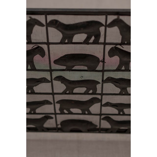 Metal Fire Screen by Jean Touret for Les Artisans de Marolles, France, 1950s For Sale - Image 7 of 9