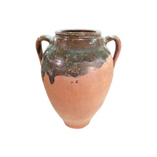 Rustic Ceramic Olive Oil Jar For Sale