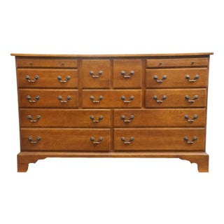 Keller Furniture Solid Cherry Early American Colonial Revival 64" Eleven Drawer Dresser 2690 For Sale