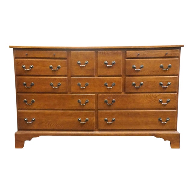 Keller Furniture Solid Cherry Early American Colonial Revival 64" Eleven Drawer Dresser 2690 For Sale