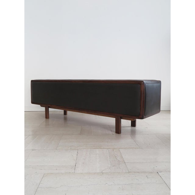 Sideboard Bench in Wood and Leather, Finland, 1950s For Sale - Image 4 of 18