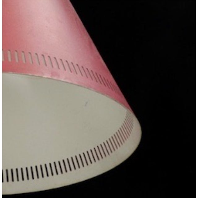 Art Deco Metal Pendant Lamp attributed to Paavo Tynell, 1940s For Sale - Image 6 of 7