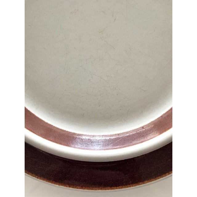 1970s Vintage 1970s Arabia of Finland Rosmarin Brown Dinner Plates - Set of 10 For Sale - Image 5 of 11