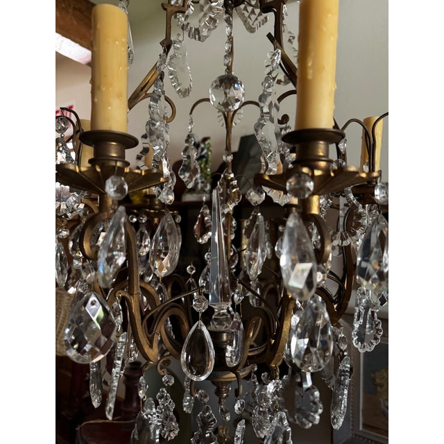 Antique Louis XV Style Crystal Chandelier For Sale In Baton Rouge - Image 6 of 13