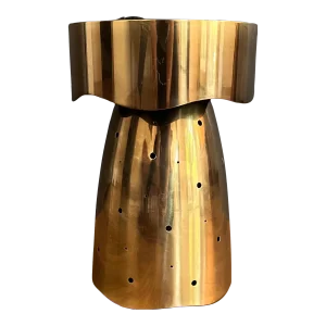 Mid Century Polished Brass Flush Mount Light in the Style of Paavo Tynell