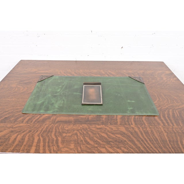 Heintz Arts & Crafts Sterling Silver on Bronze Notepad Holder With Pen Rest For Sale - Image 10 of 12