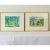 Dimensions: 16 ½” H x 20 ¼” W x ⅝” D A pair of vintage French watercolor paintings by Roger Caillete, one figurative and...