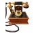 Vintage 1974 Deco-Tel Wood Rotary Phone Brass Eagle Western Electric - Works Great For Sale