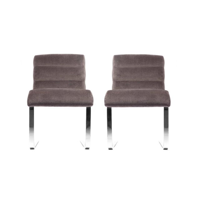 Late 20th Century Cantilevered "Lugano" Dining Chairs by Leon Rosen for Pace, Italy - Set of 6 For Sale - Image 5 of 8