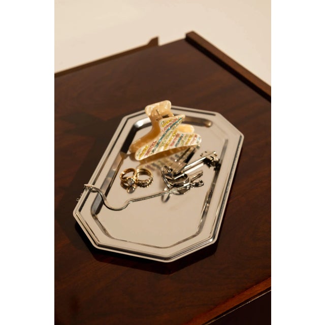 Art Deco Italian Stainless Steel Tray For Sale - Image 3 of 11