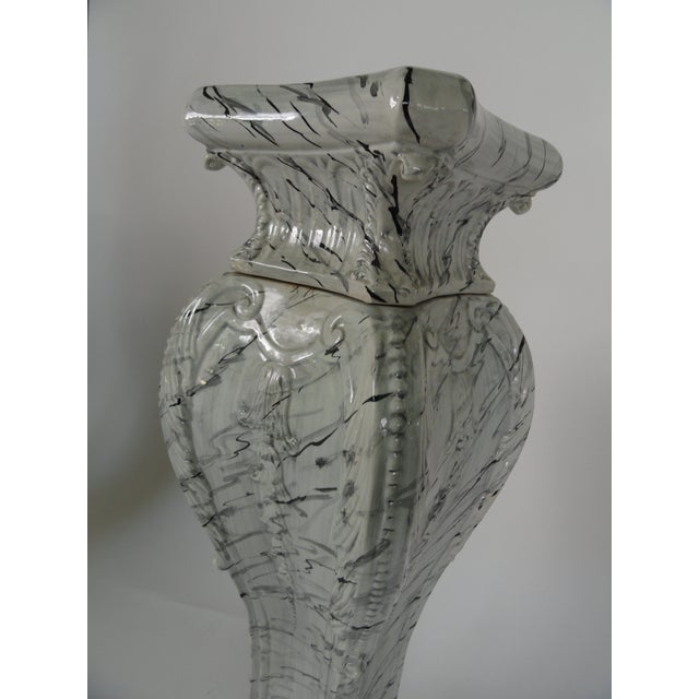 Ceramic Mid-20th Century Swedish Ceramic Pedestals - a Pair For Sale - Image 7 of 9