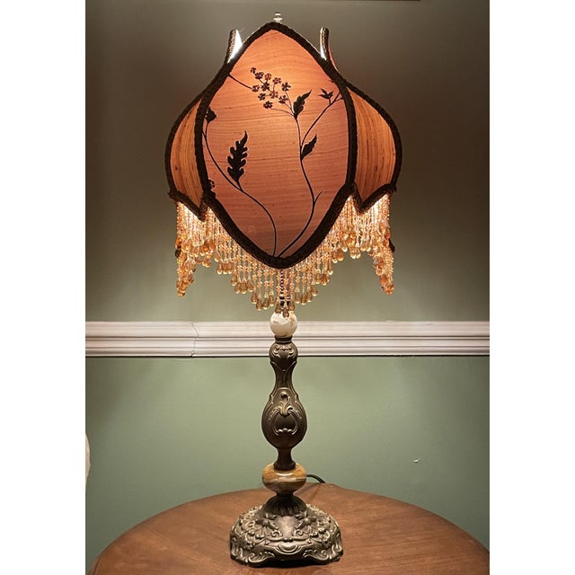 Up for sale is a spectacular vintage Hollywood Regency statement table lamp, standing at 27 inches tall to the top of its...