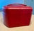 Modern Vintage Wolf Leather Jewelry Box, Pebbled Red, Brand New, British Luxury, Lock & Key, Mirror For Sale - Image 3 of 12
