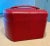 Vintage Wolf Leather Jewelry Box, Pebbled Red, Brand New - Never Used, Lock & Key, Mirror For Sale - Image 4 of 13