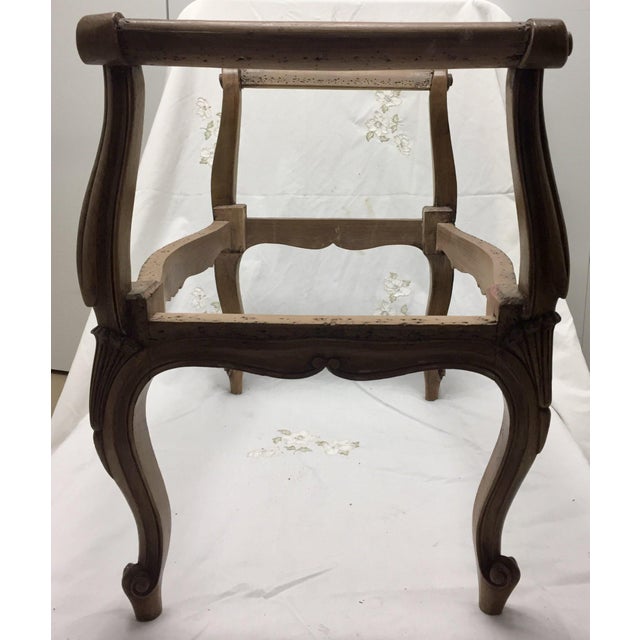 French 19th Century French Louis XV Carved Walnut Bench | Stool For Sale - Image 3 of 7