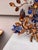 Mid-Century Modern Large Mid-Century Pair of Tole & Crystal Leaves and Flowers Sconces For Sale - Image 3 of 8