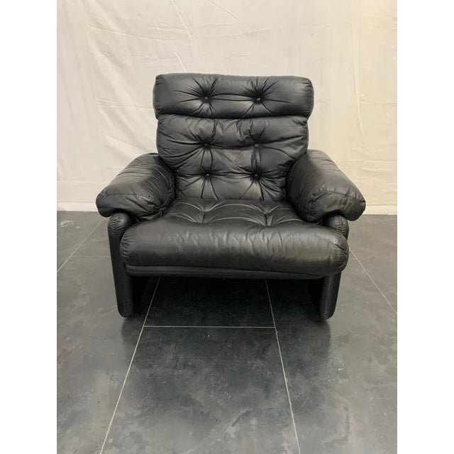 Animal Skin Set of Coronado Lounge Chair & Footstool by Tobia & Afra Scarpa for B&B Italia / C&B Italia, 1960s For Sale - Image 7 of 11