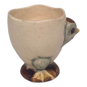 French Majolica Chick Egg Cup Circa 1890