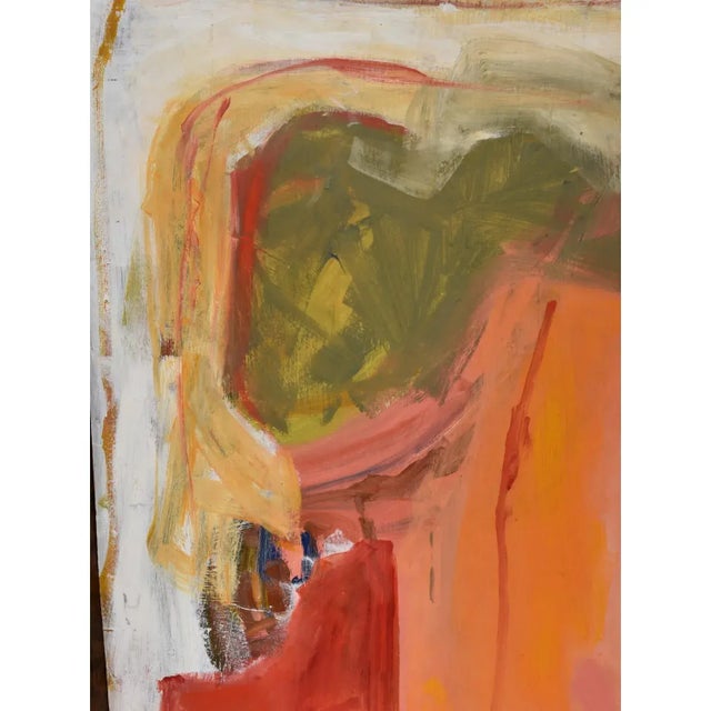 Wood Coral Blue and White Abstract Expressionist Painting Signed Juan For Sale - Image 7 of 9