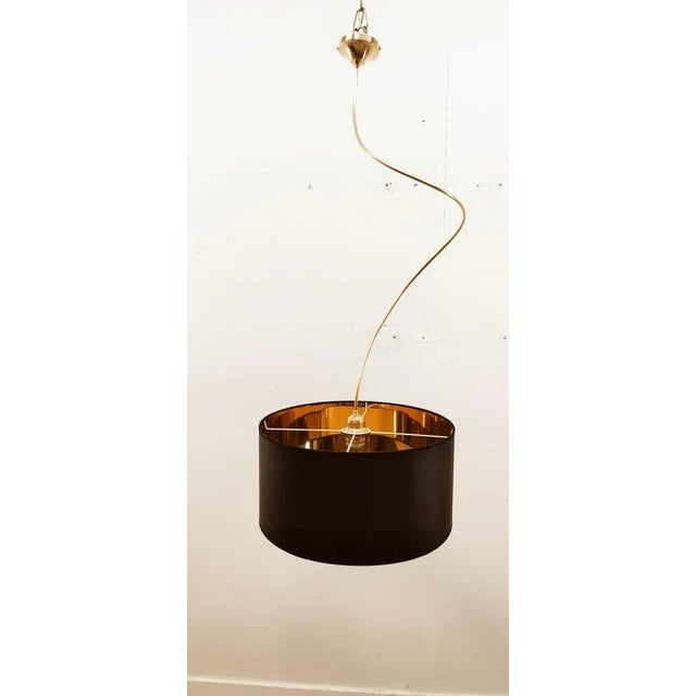 Black Pendant Lamp with Adjustable Gold Arm For Sale - Image 8 of 13