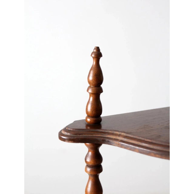 Wood Antique Corner Shelf For Sale - Image 7 of 13