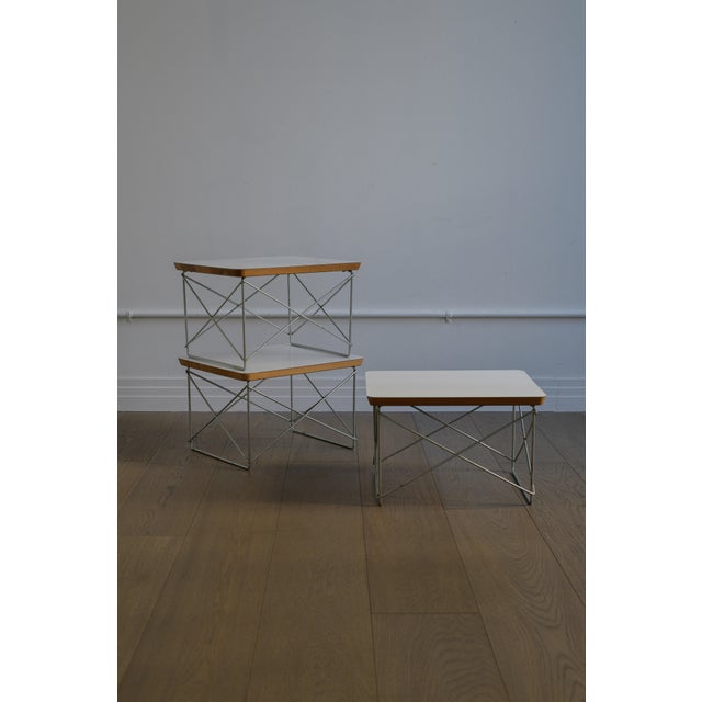 1970s Set of Three 1970s Charles and Ray Eames LTR Side Tables For Sale - Image 5 of 8