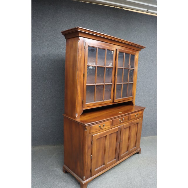 Statton Mahogany Step Back Dutch Cupboard For Sale - Image 14 of 17