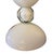 Italian Large Murano White Glass Vase With Clear Faceted Knop, Italy, Circa 1970's. For Sale - Image 3 of 7