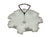 1950s 1950’s Fenton Milk Glass Bon Bon Dish With Silver Crest Rim and Metal Handle For Sale - Image 5 of 10